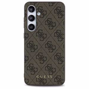 Guess GUHCS24FEG4GFBR S24 FE S721 rudas/rudas kietas dėklas 4G Metalinis Auksinis Logotipas