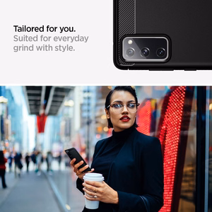 Spigen Rugged Armor dėklas telefonui Samsung Galaxy S20 FE - matinė juoda