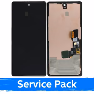 LCD Display Compatible With Google Pixel 6A Black With Frame (Service Pack)
