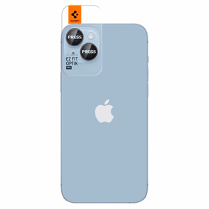 Spigen Glas.tR EZ Fit Optik Kameros apsauginis stiklas iPhone 14 / Plus / 15 / Plus - juodas 2 vnt