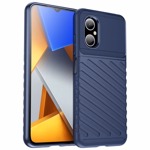 Thunder Case Xiaomi Poco M4 5G силиконовый бронированный чехол синий