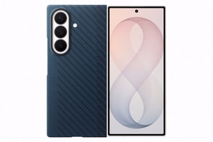 Магнитный чехол из арамидного волокна Samsung Galaxy Z Fold8 Ultra с 2 антибликовыми плёнками, синий