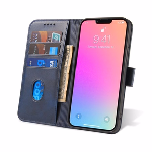 Magnet Case для Samsung Galaxy S23 Ultra чехол с флип-кошельком и подставкой синий