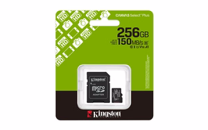 Kingston Technology Canvas Select Plus Gen3 256 GB MicroSDXC UHS-I Klasės 10