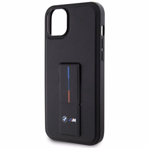 BMW Grip Stand Hot Stamp deklas, skirtas iPhone 14 Plus / 15 Plus - Juodas