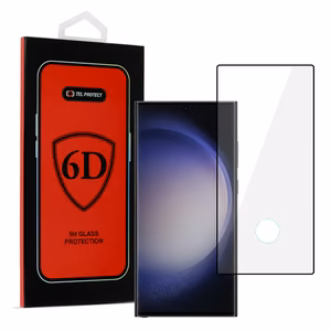 Tel Protect Full Glue 6D tempered glass for Samsung Galaxy S23 Ultra black (with fingerprint unlock)
