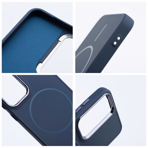 Case for Samsung A07 / A08 Frame Mag Cover compatible with MagSafe navy blue