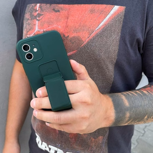 Wozinsky Kickstand Case silikoninis dėklas su stovu, skirtas Samsung Galaxy A22 4G, tamsiai žalias