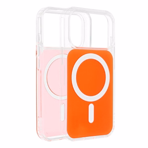 Чехол Samsung S26 ULTRA Clear Fusion Mag Cover совместимый с MagSafe hermes оранжевый