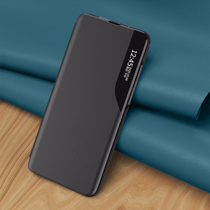 Dėklas telefonui Xiaomi Redmi Note 11 Pro+ 5G (China) / 11 Pro 5G (China) / Mi11i HyperCharge / Poco X4 NFC 5G iš ekologiškos odos, elegantiškas su užverčiamu dangteliu ir stovu - raudonas