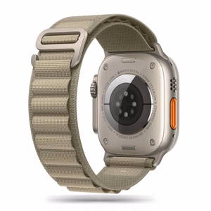Tech-Protect Nylon Pro ремешок для Apple Watch 4 / 5 / 6 / 7 / 8 / 9 / SE / Ultra 1 / 2 (42/44/45/49 mm) - титаново-оливковый