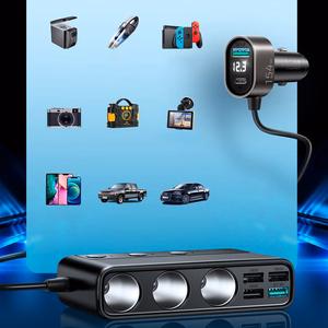 Įkroviklis automobilinis Joyroom (JR-CL06) 9in1 (5xUSB; 1xUSB-C; 154W) juodas