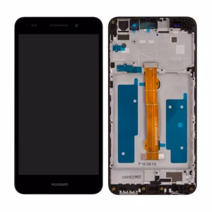LCD ekranas suderinamas su Huawei Y6-II / Honor 5A baltas su rėmeliu HQ