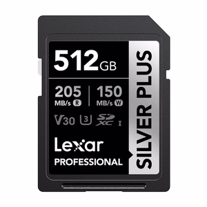 Lexar Professional SILVER PLUS SDXC 512GB memory card