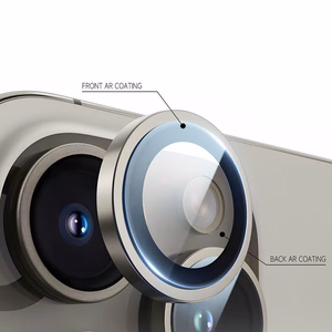 Tempered glass Tel Protect Titanium Lens 99% AR on camera for Iphone 15 Pro/15 Pro Max titanium (lens 3 pcs)