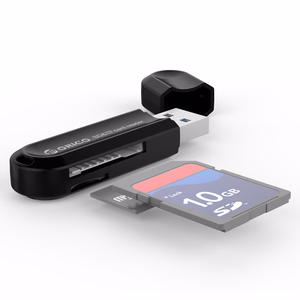 Orico CRS21 USB 3.0 SD ir microSD atminties kortelių skaitytuvas, juodas