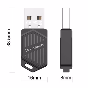 Wozinsky WAX-900 dviejų dažnių juostų USB Wi-Fi 6 adapteris su Bluetooth 5.4 - juodas