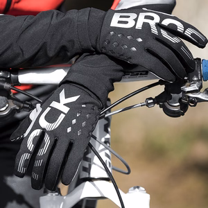 Rockbros pašiltintos ilgos dviračių pirštinės, dydis: XL - juodos ir pilkos