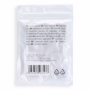 Blue Star PJ-COZ413 self-adhesive hook-and-loop cable ties – grey, 10 pcs.