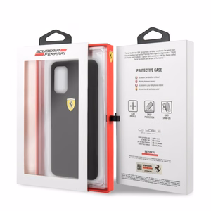 Ferrari kietasis dėklas FESSIHCS67BK S20+ G985 juodas/juodas silikonas
