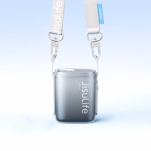 Jisulife Neck Fan 5 mini ventiliatorius su dirželiu, 4500 mAh, juodas