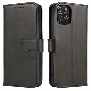 Magnetinis elegantiškas dėklas su atvartu ir stovo funkcija Motorola Moto G 2022 juodas