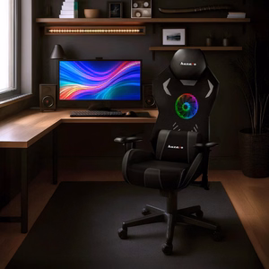 Huzaro Combat 7.6 RGB Black gaming chair with fan