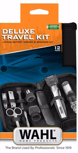 Wahl Travel Kit Deluxe Juoda, Nerūdijančiojo plieno
