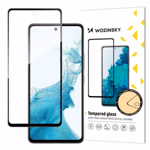 LCD apsauginis stikliukas "Wozinsky 5D Full Glue" Samsung A536 A53 5G pritaikytas dėklui juodas