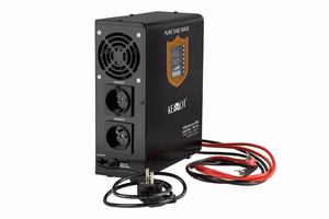KEMOT PROsinus-500 sieninis rezervinis maitinimo šaltinis, grynos sinusoidės keitiklis su įkrovimo funkcija, 12 V/230 V, 500 VA/300 W