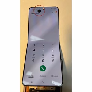 LCD ekranas suderinamas su Samsung F711 Z Flip3 juodas (su defektais 1) (NF versija)