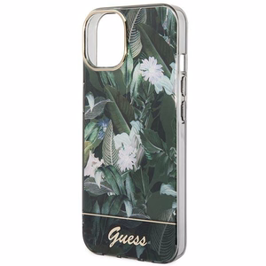 Guess Jungle kolekcija dėklas telefonui iPhone 14 - žalias
