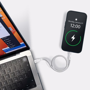 Puro Magnetic кабель USB-C - USB-C 60W USB 3.2 (20 Gbps) 1м магнитный - белый