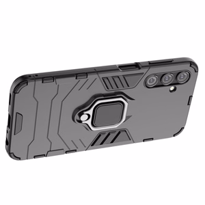 Ring Armor case for Samsung Galaxy A24 4G armored cover magnetic holder ring black
