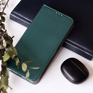Smart Magnetic case for Motorola Moto G15 / G15 Power / G17 / G17 Power dark green