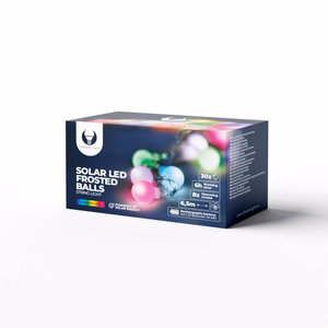 Гирлянда солнечная LED FROSTED BALLS SFB62 6,5m 30 шариков разноцветная Forever Light