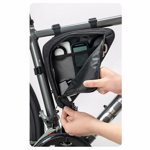 Rockbros G002 Flash Journey trikampis 1,4 l dviračio rėmo krepšys – juodas