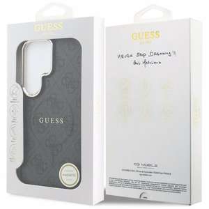 GUESS чехол SAMSUNG S26 Ultra GUHMS26LP4MSEGCK (4G Embossed Ring MagSafe) черный