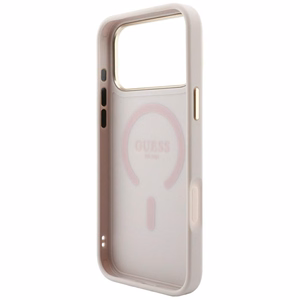 Guess Embossed 4G Classic MagSafe dėklas, skirtas iPhone 17 Pro / 18 Pro – spalva: rožinė