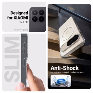 Чехол Crong Hybrid Clear Magnetic MagSafe для Xiaomi 17T, прозрачный