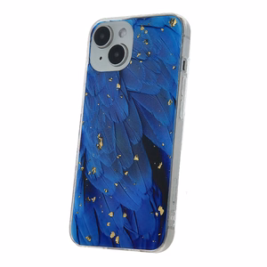 Gold Glam dėklas telefonui iPhone 14 Pro 6,1" mėlynas