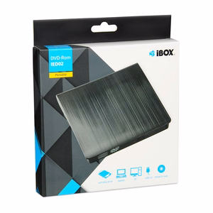 iBox IED02 optinių diskų įrenginys DVD-ROM Juoda