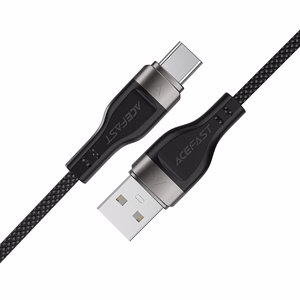 Acefast C11-04 Магнитный плетёный кабель USB-A - USB-C 3A 1.2m - чёрный