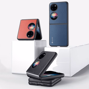 Dux Ducis Fino dėklas pagamintas iš nailono medžiagos Huawei P50 Pocket juodas