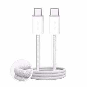 Puro Fabrik 4 240W Плетёный кабель USB-C - USB-C 1m - белый