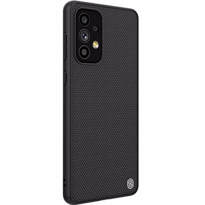 Nillkin Textured Case прочный усиленный чехол с гелевой рамкой и нейлоновой задней панелью для Samsung Galaxy A73 чёрный