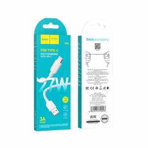 Кабель USB A на USB C Hoco PD 2,4A 27W 1 m X96 белый