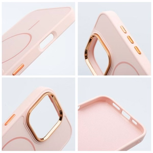 Чехол для Samsung S26 ULTRA Frame Mag Cover совместимый с MagSafe пудрово-розовый