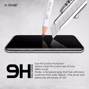 X-ONE Pilnas Dangtis Itin Stiprus Matinis - iPhone 11 Pro Max (pilnas klijavimas) grūdintas stiklas 9H