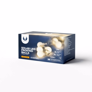 Lempučių girlianda saulės LED FROSTED BALLS SFB61 6,5m 30 burbulų šiltai balta Forever Light